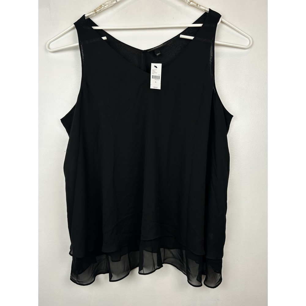 Whimsigoth Top Womens 26 Tank Black Flowy Y2K Sexy Romantic Fairy Goth New
